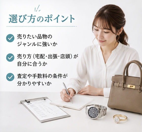 買取サービスの選び方 3つのポイント